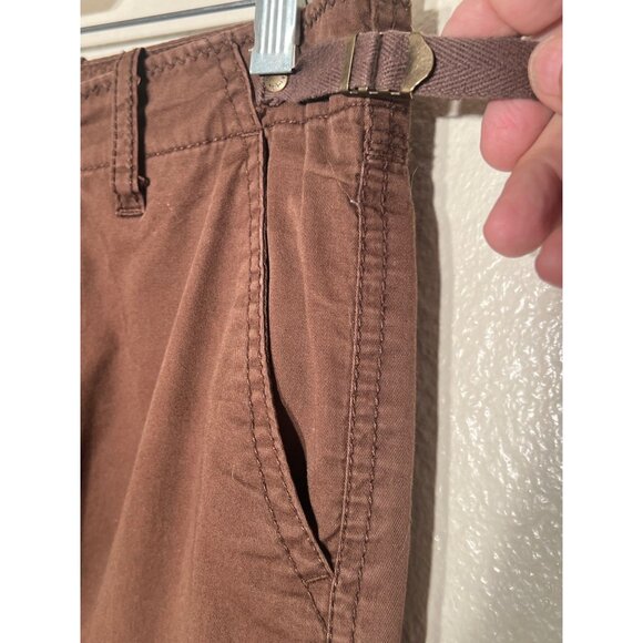 By Deep Los Angeles Small Brown Cargo Pants Cotton Embroidered Y2K - Picture 6 of 16